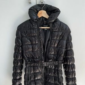 Forever 21 Sleek Puffer Jacket w/ Belt